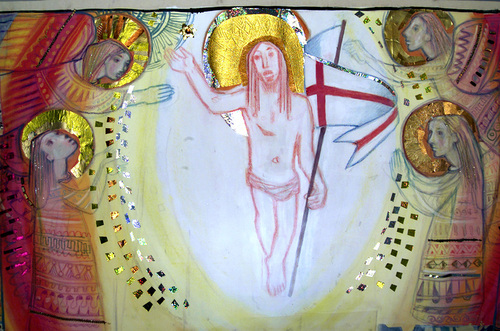 Himmelfahrt Christi. Detail aus dem gr