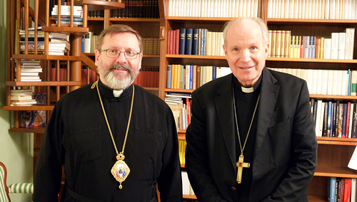 Großerzbischof Schewtschuk und Kardinal Schönborn